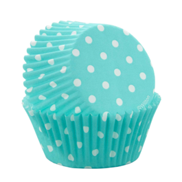100 caissettes cupcakes et muffins bleu canard - Caissette à Cup Cake 