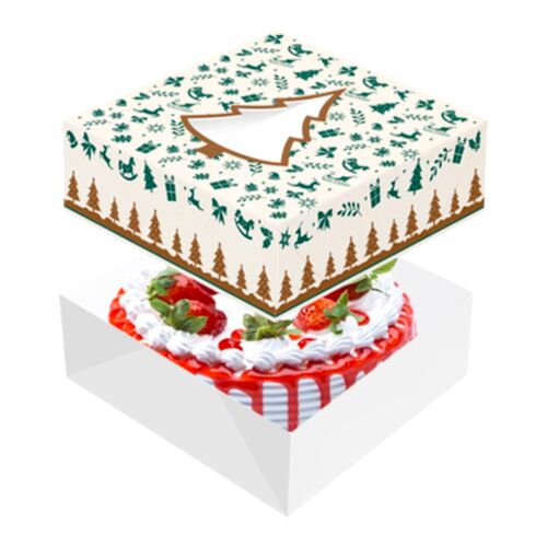 BOÎTE POUR GALETTE - SAPIN DE NOËL - 28 X 7,5 CM