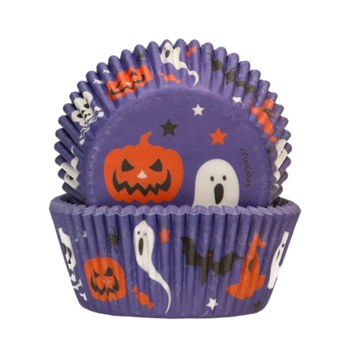 CAISSETTES À CUPCAKES FUNCAKES - HALLOWEEN (POURPRES)