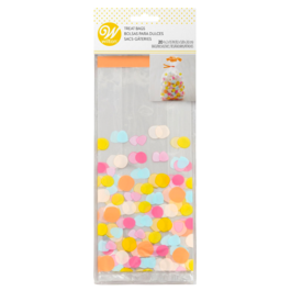 SACS  FRIANDISES WILTON - POIS COLORS (20 PICES)