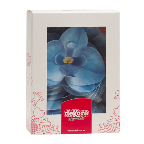 FLEURS EN GAUFRETTE DEKORA - ORCHIDEA BLEUE