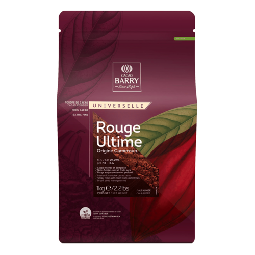 CACAO EN POUDRE (100 %) CACAO BARRY - "ROUGE ULTIME" 1 KG