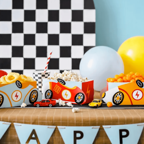 BOÎTES À GOÛTER EN PAPIER PARTYDECO - VOITURES