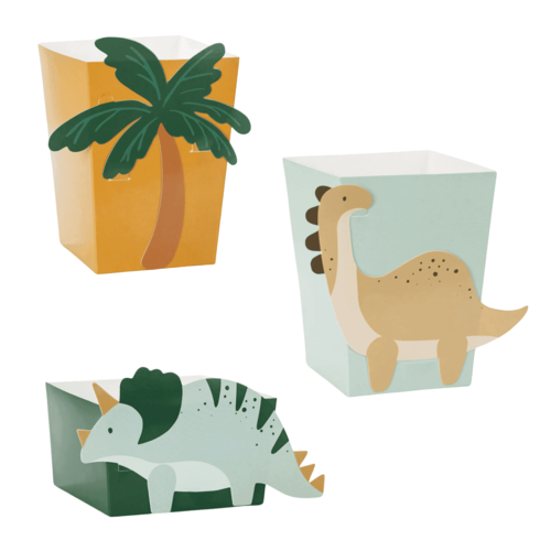 BOÎTES À GOÛTER EN PAPIER PARTYDECO - DINOSAURES