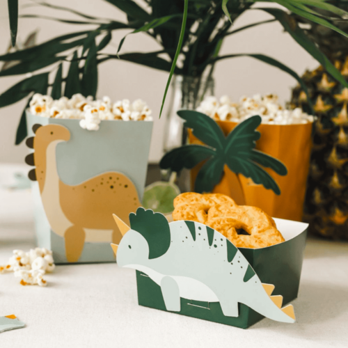 BOÎTES À GOÛTER EN PAPIER PARTYDECO - DINOSAURES