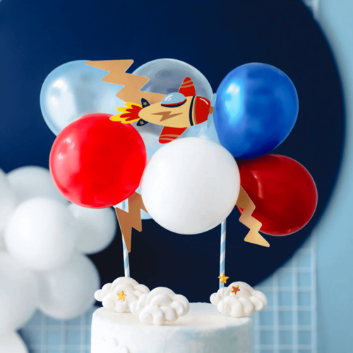 CAKE TOPPER BALLONS PARTYDECO - AVION