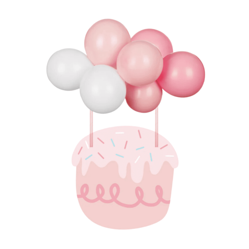 CAKE TOPPER BALLONS PARTYDECO - ROSES