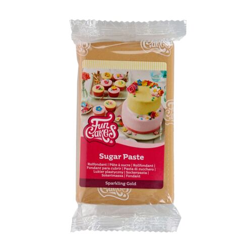 PÂTE À SUCRE FUNCAKES - DORÉ BRILLANT 250 G