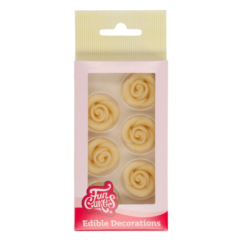 [EXP. PROCHE] DÉCORATIONS EN MASSEPAIN FUNCAKES - ROSES BLANCHES