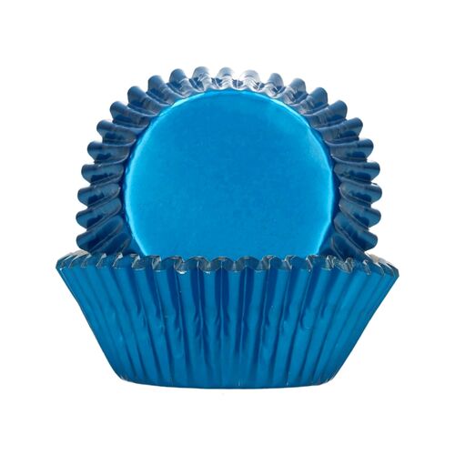 CAISSETTES À CUPCAKES FEUILLE D'ALUMINIUM "FOIL" FUNCAKES - BLEU MÉTALLIQUE