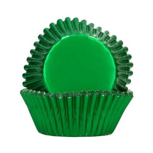 CAISSETTES À CUPCAKES FEUILLE D'ALUMINIUM "FOIL" FUNCAKES - VERT MÉTALLIQUE