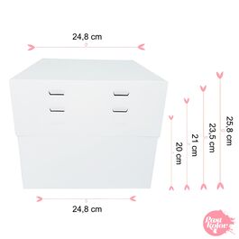 BOÎTE À GÂTEAUX 4 HAUTEURS MODULABLES - 24,8 CM