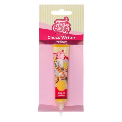 TUBE ÉCRITURE "CHOCO WRITER" FUNCAKES - JAUNE (25 G)