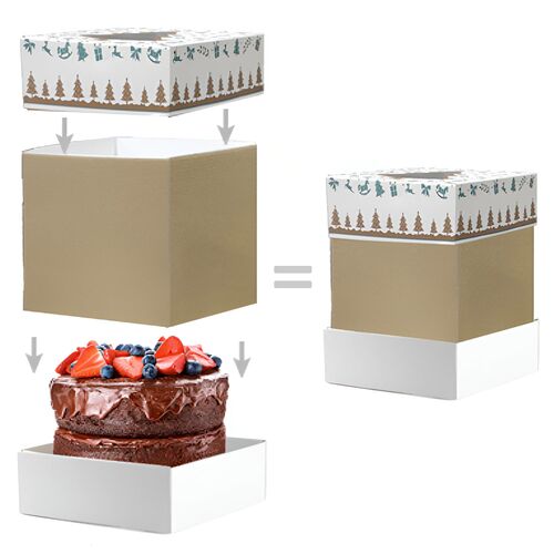 SUPPORT POUR RALLONGE DE BOÎTE À GÂTEAU RÉVERSIBLE - 32,5 CM