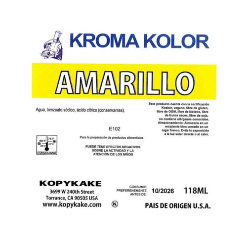 COLORANT AÉROGRAPHE "KROMA KOLOR" KOPYKAKE - JAUNE (118 ML)