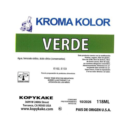 COLORANT AÉROGRAPHE "KROMA KOLOR" KOPYKAKE - VERT (118 ML)