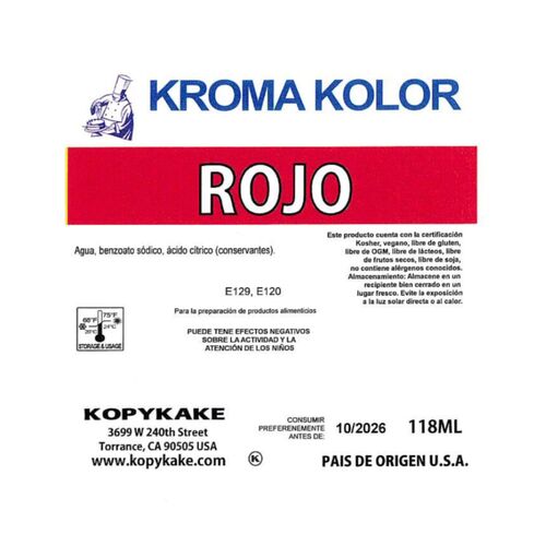 COLORANT AÉROGRAPHE "KROMA KOLOR" KOPYKAKE - ROUGE (118 ML)