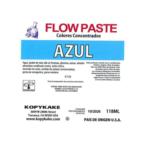 COLORANT EN GEL "FLOW PASTE" KOPYKAKE - BLEU CIEL (118 ML)