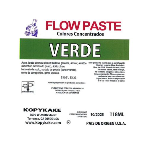 COLORANT EN GEL "FLOW PASTE" KOPYKAKE - VERT FEUILLE (118 ML)