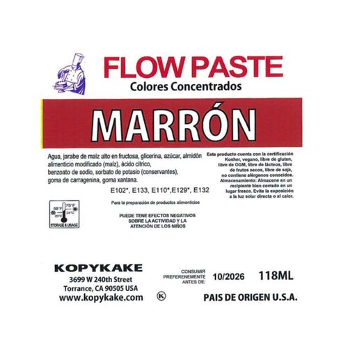 COLORANT EN GEL "FLOW PASTE" KOPYKAKE - MARRON (118 ML)