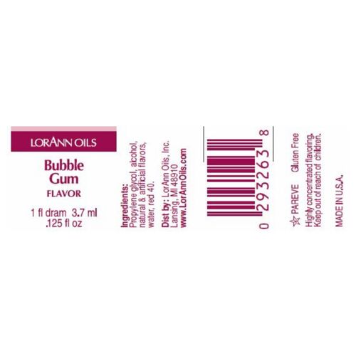 ARÔME CONCENTRÉ DE LORANN - CHEWING-GUM / BUBBLE GUM (3,7 ML)