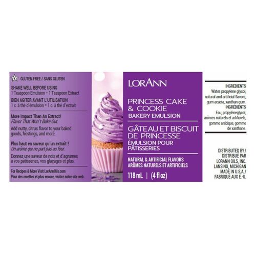 ÉMULSION POUR PÂTISSERIES LORANN - PRINCESSE / PRINCESS (118 ML)