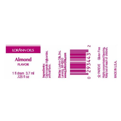 ARÔME CONCENTRÉ DE LORANN - AMANDE/ ALMOND (3,7 ML)